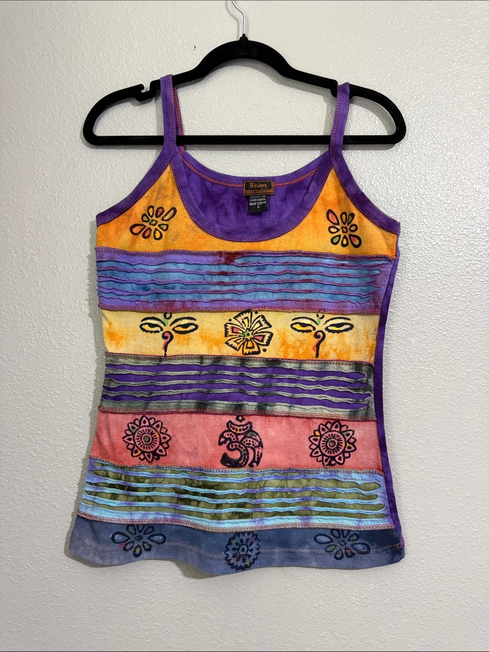 Rising International Purple Multicolor Striped Camisole